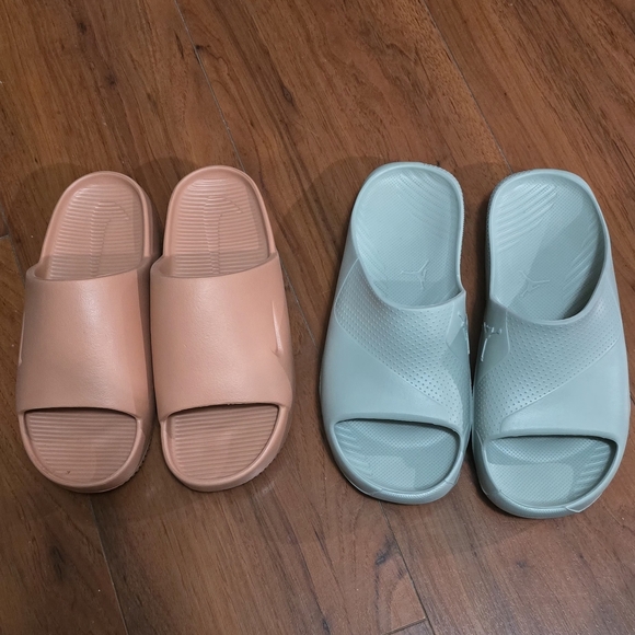 Nike Women's Slides Peach and Teal 7 - Picture 2 of 5